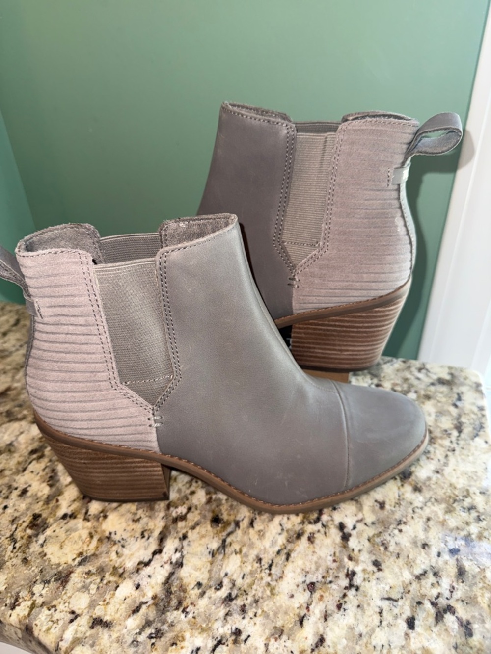 TOMS Everly Ankle Heel Bootie in Cement Grey **NWOBox - Picture 5 of 7